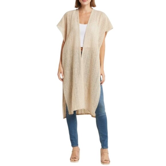 Steve Madden Open Weave Tacked Vest - Layered Looks Made Easy - Picture 2 of 8